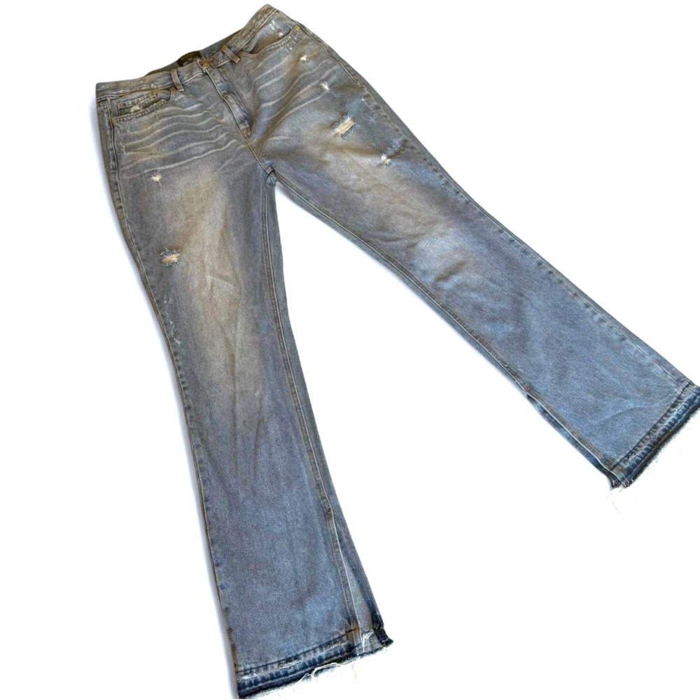 Juicy Couture Black Label Bootcut Jeans Size 32 Y2K Distressed  factory slit